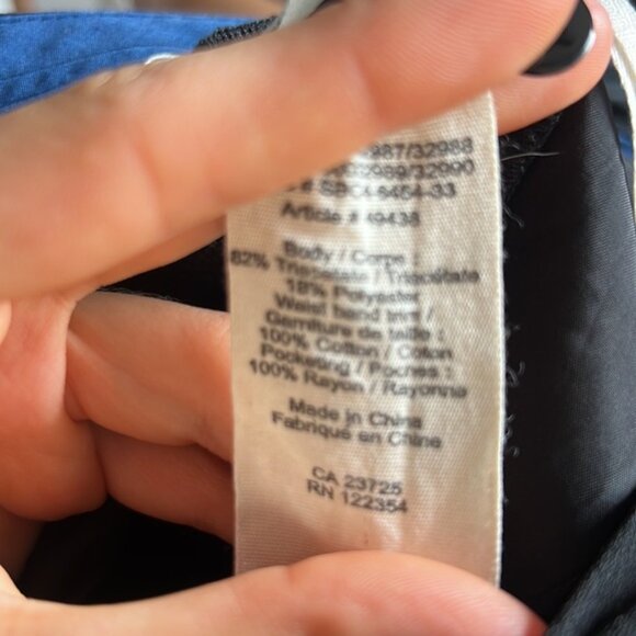 NWOT Aritzia Wilfred Dress Pant - Black with Side White Stripe - Picture 4 of 4